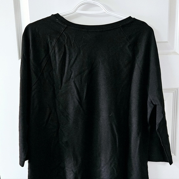 Reaction Kenneth Cole black long sleeve top size large - Picture 2 of 6